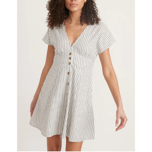 NWT Marine Layer Camila Mini Dress in Denim Stripe size S